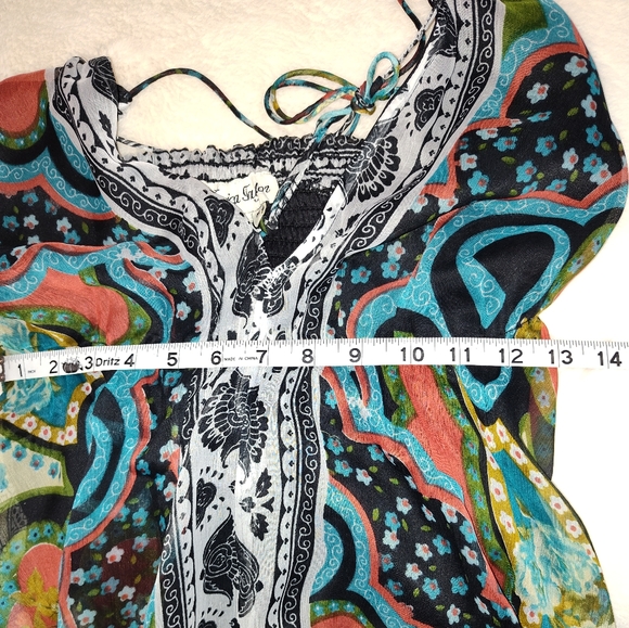 NWT  Jessica Taylor Colorful Patterned Maxi Dress - Picture 8 of 14